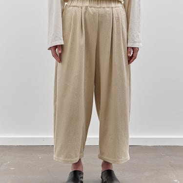 Black Crane Corduroy Wide Pants, Ivory