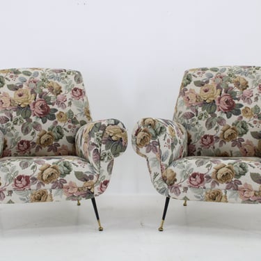 1950s Pair of Armchair ,Italy  / Mid- century / Vintage Armchair / 