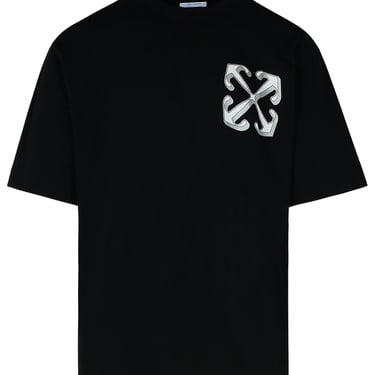 Off-White 'Dragon Skate' Black Cotton T-Shirt Man