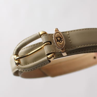 Vintage Dior Leather Logo Belt