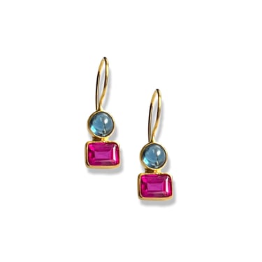 Apatite and Ruby Petite Earring