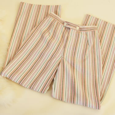 Vintage 1970's Striped Wrangler Wide Leg Pants 28W 