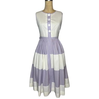 1950s purple gingham dress 