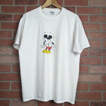 Vintage 90s Disney Mickey Mouse Wearing a Mickey Tee ORIGINAL Cartoon Tee - Extra Large 