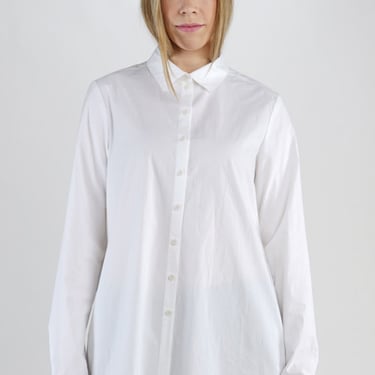 Boxy A-Line Button Up Blouse with Pocket Details at Back