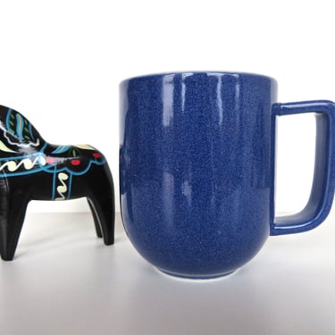 Large Sasaki Colorstone Mugs In Sapphire Blue, Massimo Vignelli 12oz Post Modern Coffee Mug - 3 Available 
