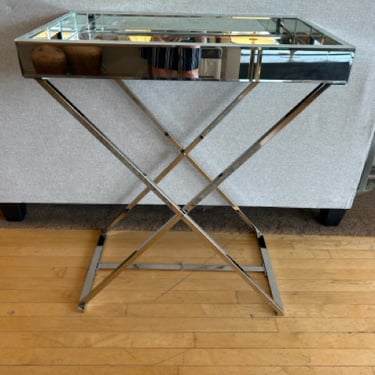 Mirrored Butler Tray Table with Removable Tray from West Elm