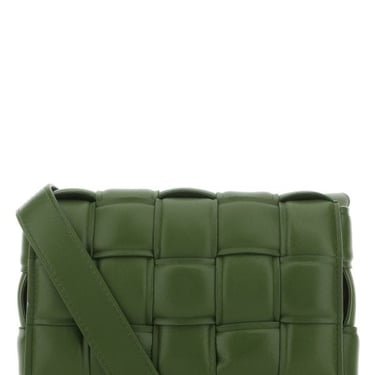 Bottega Veneta Woman Army Green Nappa Leather Mini Padded Cassette Crossbody Bag