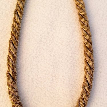 Vintage Anne Klein twisted mesh rope necklace 