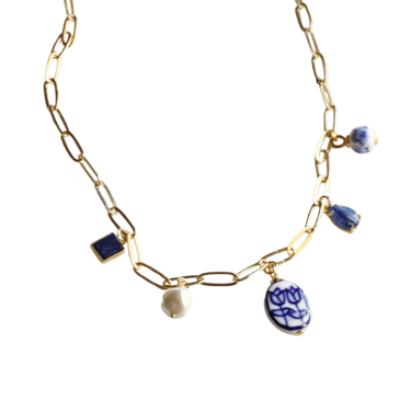 Flower Multi Charm Necklace