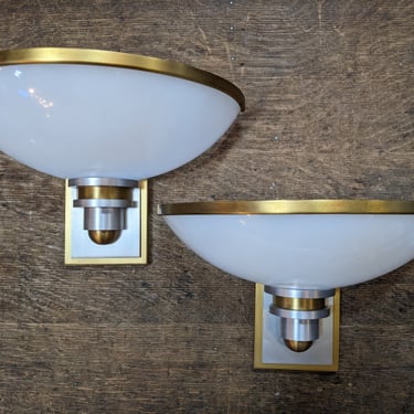 Art Deco Style Wall Sconces, Pair