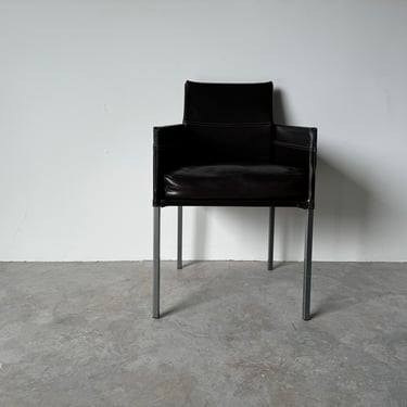 Karl-Friedrich Förster Brown  Leather "Texas" Desk / Accent Chair 