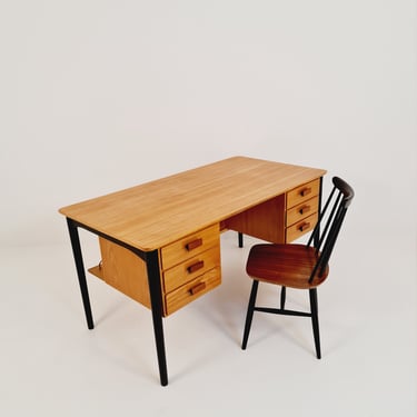 Mid century vintage desk German desk by Möbel Mann, 1950s 