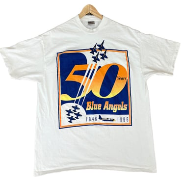 Vintage 1996 Blue Angels USN Navy Flight Demonstration Team T-Shirt 2XL