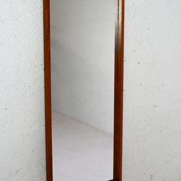 1960s Scandinavian Teak Wall Mirror – Vintage Mid-Century Rectangular Design 