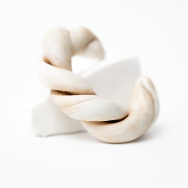 Vegan Ivory Twisted Cuff