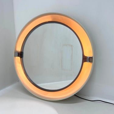 Mid-century Mirror by Alibert, 1970's / Vintage Mirror / Adjustable Illuminated Mirror 