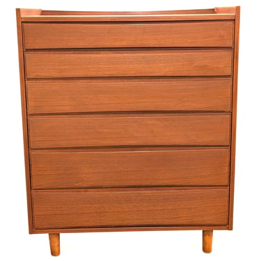 Rare Design Tall Boy Teak Dresser - 012502