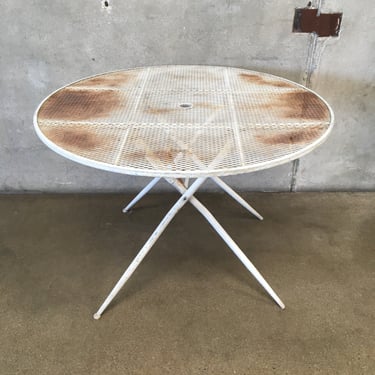 Vintage Folding Patio Round Table by Salterini #2