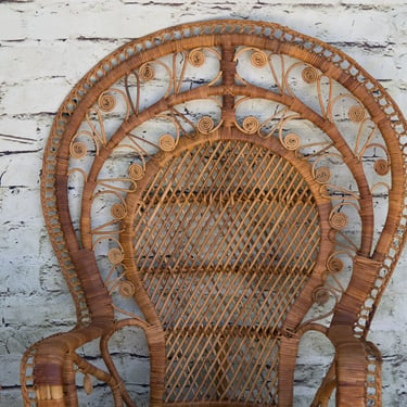 Vintage Rattan Peacock Chair 