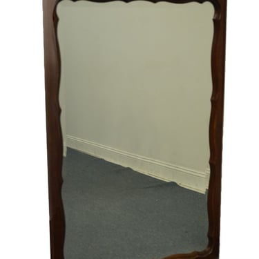 CENTURY FURNITURE Solid Walnut Louis XVI French Provincial 32" Dresser / Wall Mirror w. Scalloped Frame 761-234 