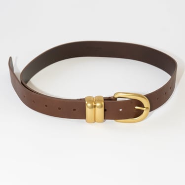 Zoira Leather Belt in Dark Brown