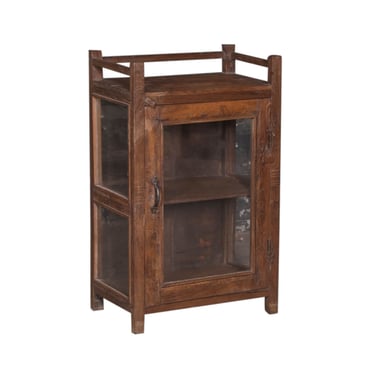 Teak Bar Cabinet with Glass