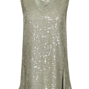 Lapointe - Mint Sequin Embellished Sleeveless Top Sz 2