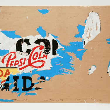 Mimmo Rotella - Pepsi Screenprint 1979 Pop Graffiti Print Signed 