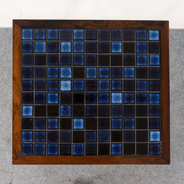 Rosewood & Tile Scandinavian Side Table - (322-077.3) 
