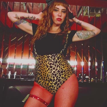 Cheetah Leopard Suspender Swimsuit- Cheetah Bikini- Leopard Swimsuit, Wrestling Costume, Aerialist, Acrobat Costume, Leopard Cheetah Onesie 