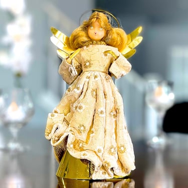 VINTAGE: W. Germany Pauline Leidel Spreen Wax Angel Tree Topper Doll - Made in West Germany - SKU 36-B-00032917 