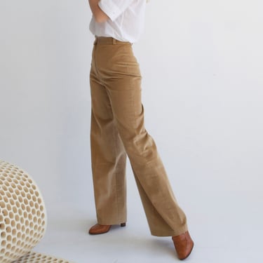 vintage beige corduroy bell pants 