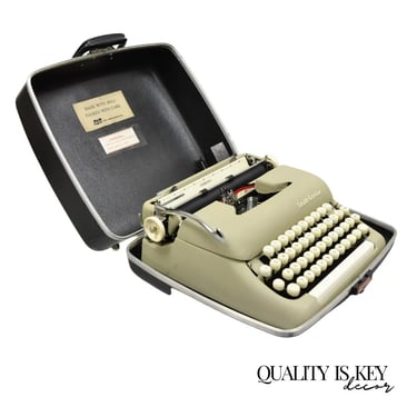 Vintage Smith Corona Sterling Manual Portable Typewriter with Hard Case