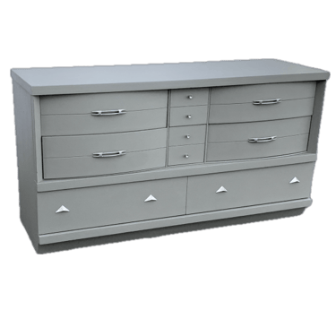 Mid Century Lowboy Dresser in Olive