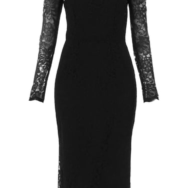 Dolce &amp; Gabbana Midi Dress In Floral Chantilly Lace Women