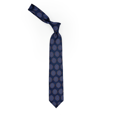 Geoff Nicholson Medallion unlined Tie Made in Italy