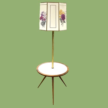 LOCAL PICKUP ONLY ———— Vintage End Table Floor Lamp 