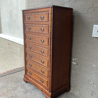 Antique Split Bamboo Chest of Drawers