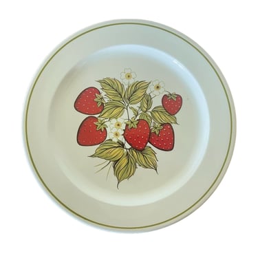 Vintage 1970s Set of 4 Anchor Hocking Berry Patch Dinner Plates 