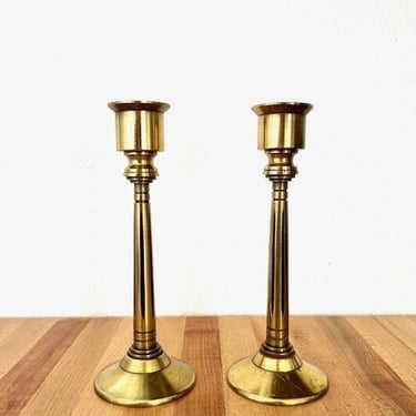 Vintage Brass Candlestick Holders Set of 2 