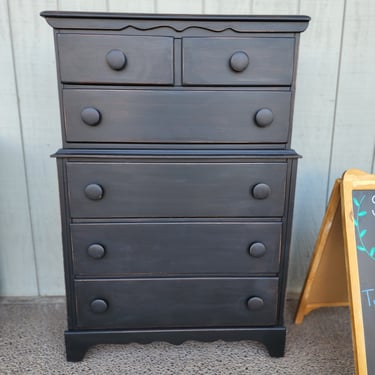 Black Chest On Chest Of Drawers