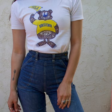 Vintage 70's Collegiate Pacific UCLA Bruins Bear Graphic Single Stitch T-shirt 