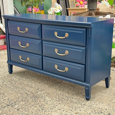 Fabulous Blue Lacquered Dresser by Vintage Remedy