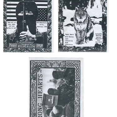 Vintage Strong Hearts "Animal Liberation Front Activist" Zine Issues #1-3