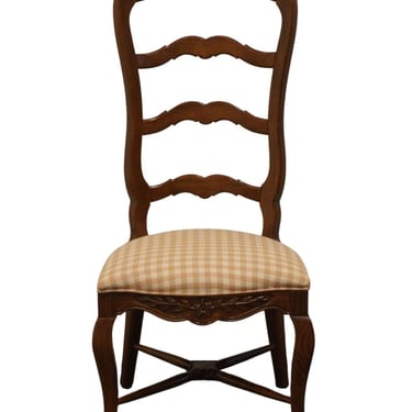 CENTURY FURNITURE Country French Style Ladderback Dining Side Chair - Truffle Finish 