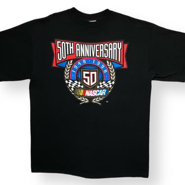Vintage 1998 NASCAR 50th Anniversary Race Car Graphic T-Shirt Size XL 