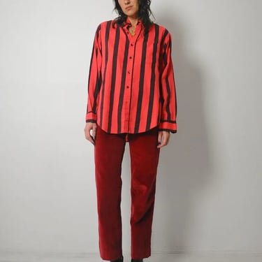 1980's Red Striped Shirt