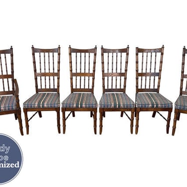 20&quot; Unfinished Vintage Chair Set of 6 #08353