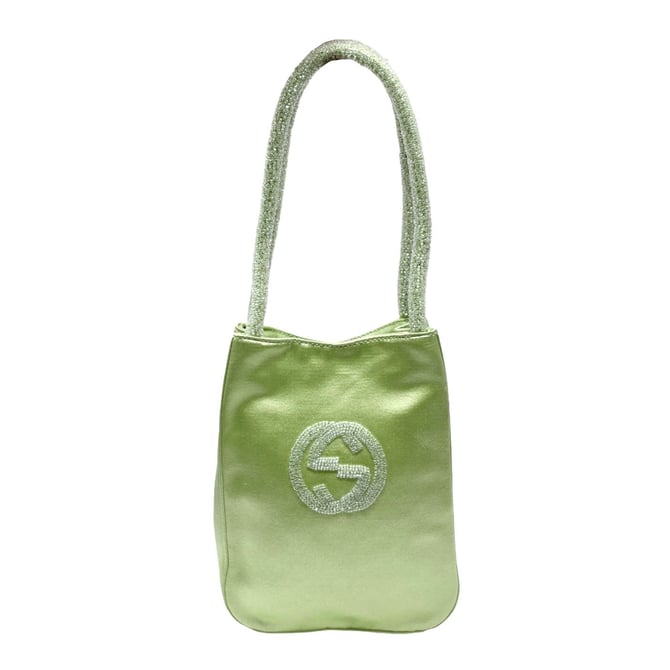 Gucci Lime Green Beaded Mini Bag